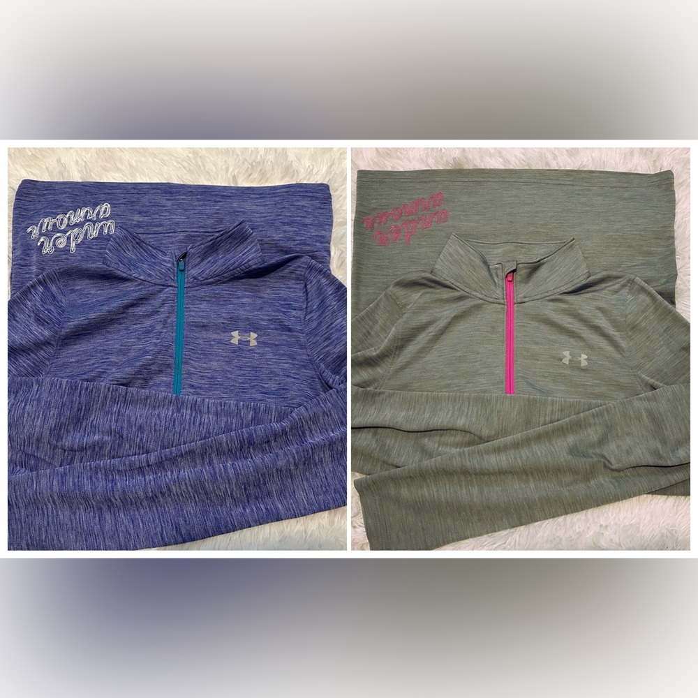 Under Armour Girls 1/2 Zip Long Sleeve